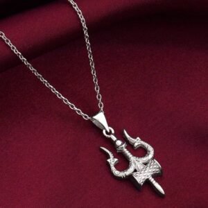 Trishul Power Silver Pendant